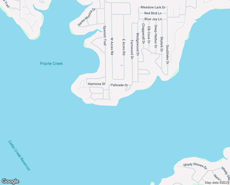 map of restaurants, bars, coffee shops, grocery stores, and more near 114 Palisade Place in Mabank