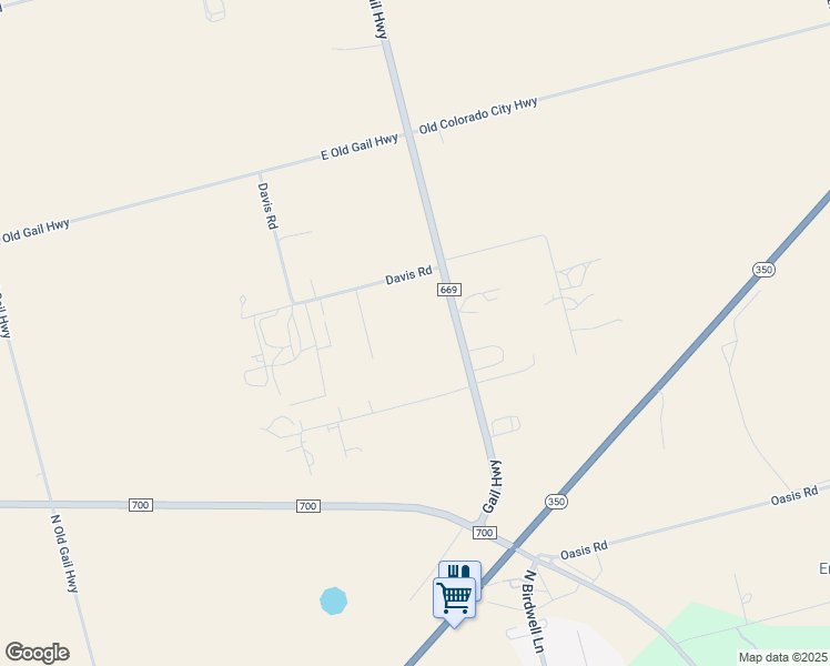 map of restaurants, bars, coffee shops, grocery stores, and more near 3505 Gail Highway in Big Spring