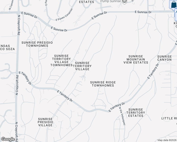 map of restaurants, bars, coffee shops, grocery stores, and more near 5102 North Fort Buchanan Trail in Tucson