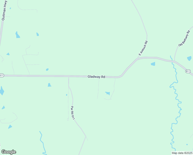 map of restaurants, bars, coffee shops, grocery stores, and more near 100 Red Burris Road in Quitman