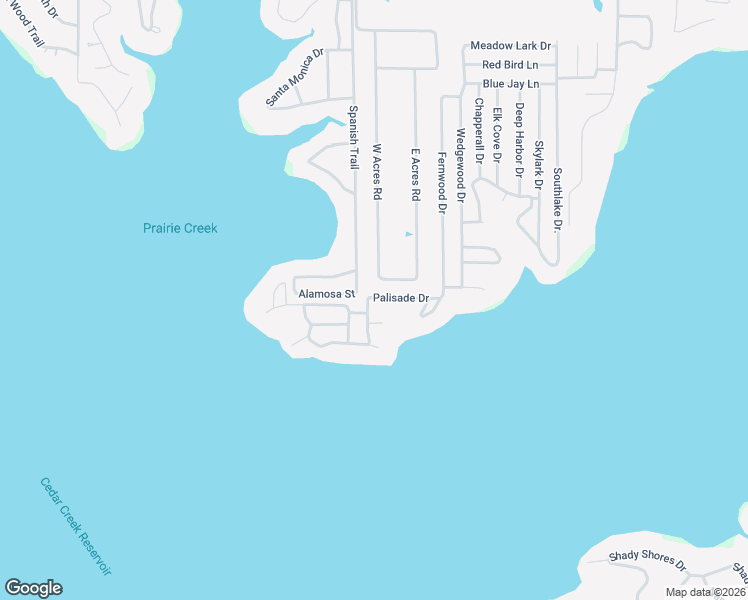 map of restaurants, bars, coffee shops, grocery stores, and more near 112 Palisade Place in Mabank