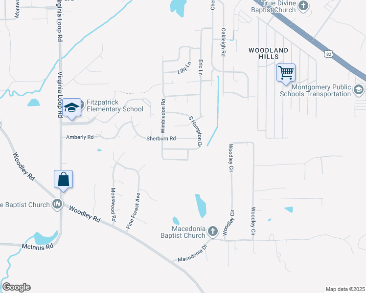 map of restaurants, bars, coffee shops, grocery stores, and more near 4320 Wimbledon Road in Montgomery