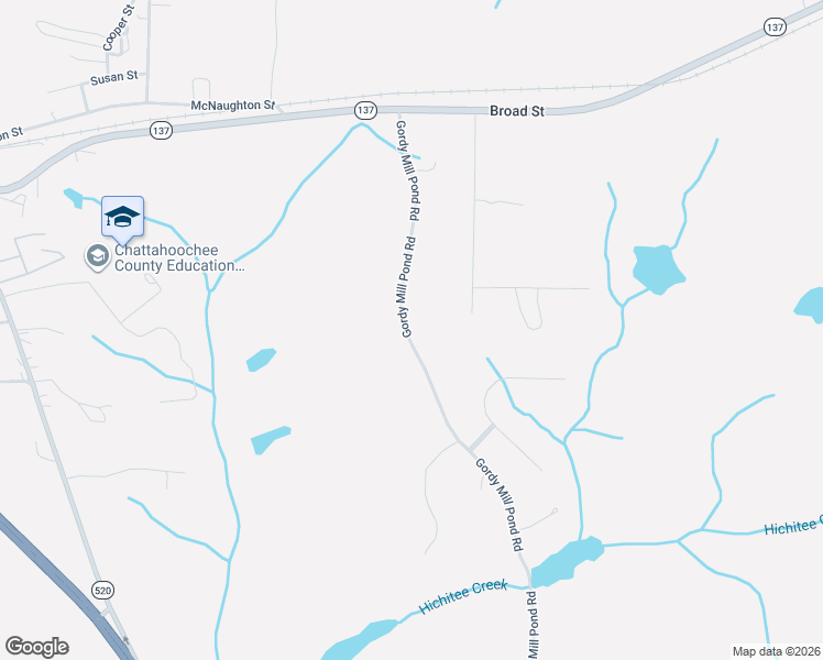 map of restaurants, bars, coffee shops, grocery stores, and more near 158 Gordy Mill Pond Road in Cusseta