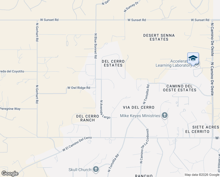 map of restaurants, bars, coffee shops, grocery stores, and more near 5231 West Calle Montuoso in Tucson