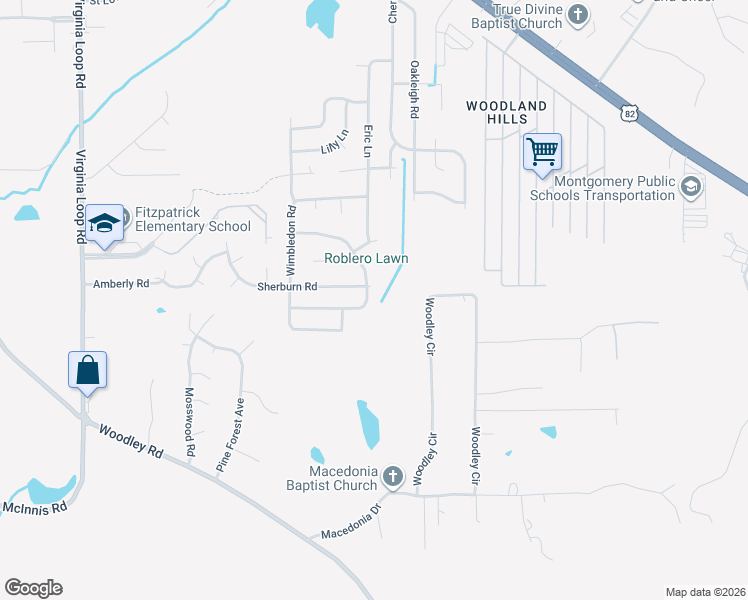 map of restaurants, bars, coffee shops, grocery stores, and more near 6181 S Hampton Dr in Montgomery