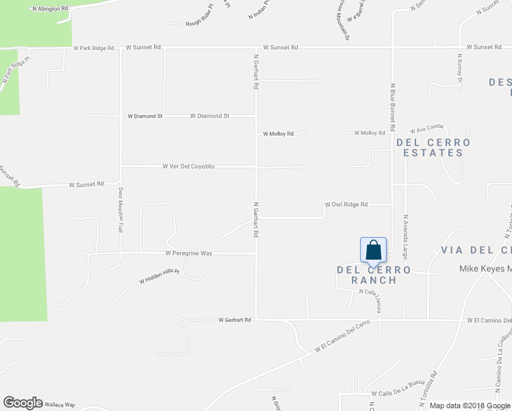 map of restaurants, bars, coffee shops, grocery stores, and more near 5173 North Gerhart Road in Tucson