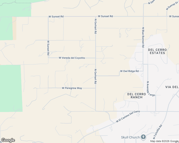 map of restaurants, bars, coffee shops, grocery stores, and more near 5173 North Gerhart Road in Tucson