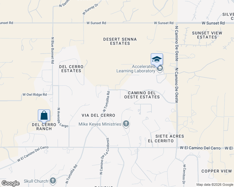 map of restaurants, bars, coffee shops, grocery stores, and more near 4960 West Camino De La Amapola in Tucson
