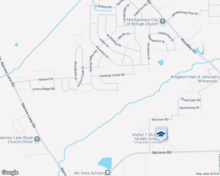map of restaurants, bars, coffee shops, grocery stores, and more near 636 Mayflower Drive in Montgomery