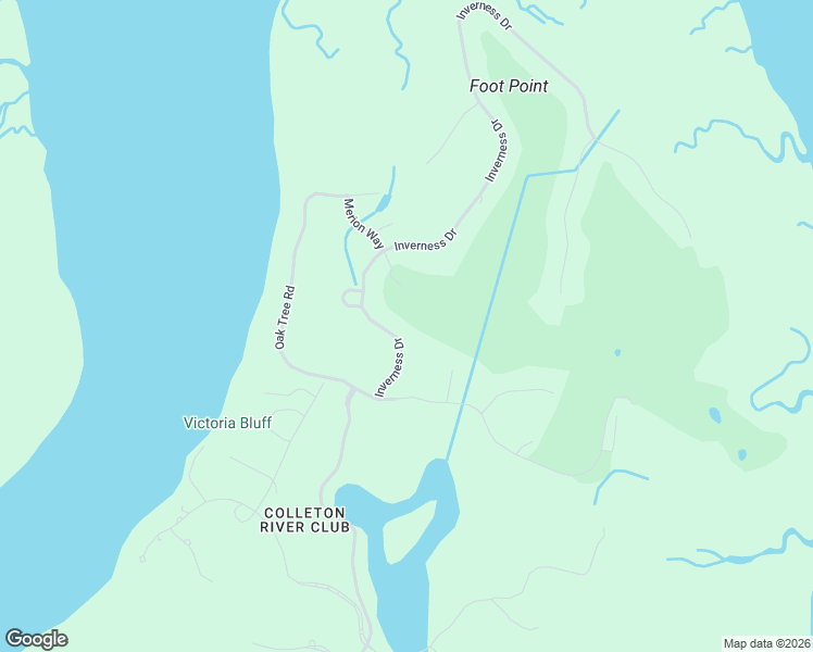 map of restaurants, bars, coffee shops, grocery stores, and more near 14 Inverness Drive in Bluffton