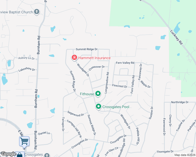 map of restaurants, bars, coffee shops, grocery stores, and more near 146 Forest Ridge Drive in Brandon