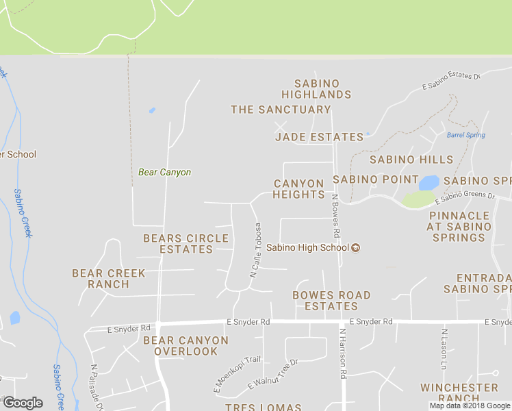 map of restaurants, bars, coffee shops, grocery stores, and more near 5160 North Calle Tobosa in Tucson