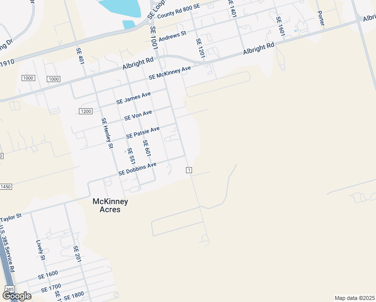map of restaurants, bars, coffee shops, grocery stores, and more near 1485 Southeast 1001 in Andrews