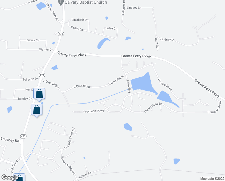 map of restaurants, bars, coffee shops, grocery stores, and more near 1320 East Deer Ridge in Brandon