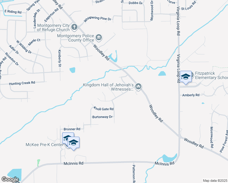 map of restaurants, bars, coffee shops, grocery stores, and more near 4149 Brooktree Road in Montgomery