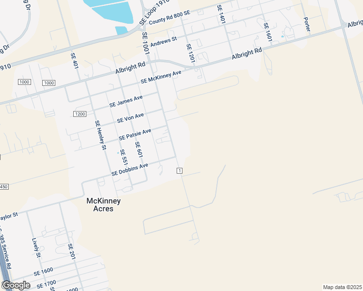 map of restaurants, bars, coffee shops, grocery stores, and more near 1485 Southeast 1001 in Andrews