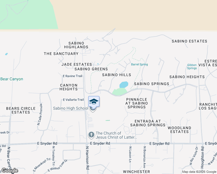 map of restaurants, bars, coffee shops, grocery stores, and more near 5201 Spring View Drive in Tucson