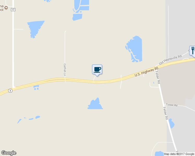 map of restaurants, bars, coffee shops, grocery stores, and more near 4445 Selma Highway in Montgomery