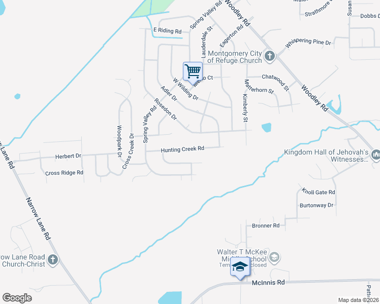 map of restaurants, bars, coffee shops, grocery stores, and more near 3737 Hunting Creek Road in Montgomery
