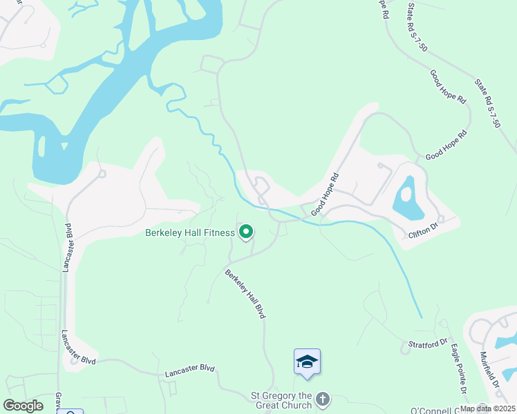 map of restaurants, bars, coffee shops, grocery stores, and more near 103 Good Hope Road in Okatie