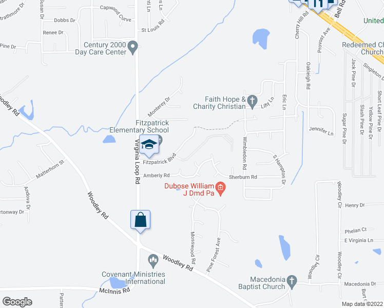 map of restaurants, bars, coffee shops, grocery stores, and more near 4110 Fitzpatrick Boulevard in Montgomery