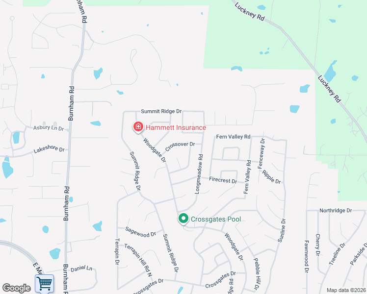 map of restaurants, bars, coffee shops, grocery stores, and more near 168 Crossover Drive in Brandon