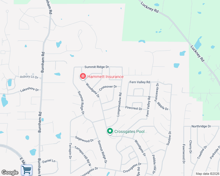 map of restaurants, bars, coffee shops, grocery stores, and more near 168 Crossover Drive in Brandon