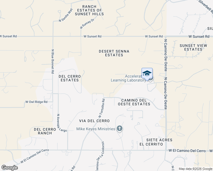 map of restaurants, bars, coffee shops, grocery stores, and more near 5200 North Tortolita Road in Tucson