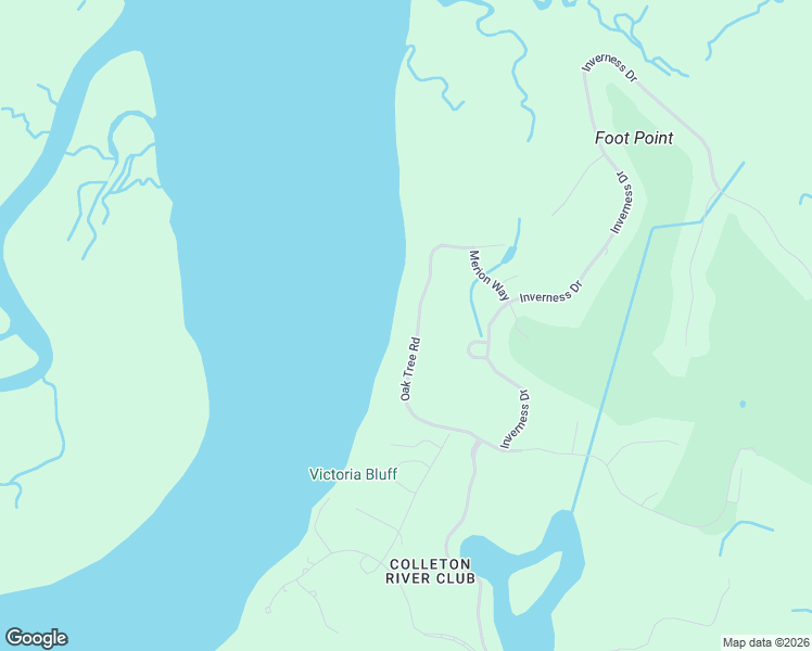 map of restaurants, bars, coffee shops, grocery stores, and more near 69 Oak Tree Road in Bluffton