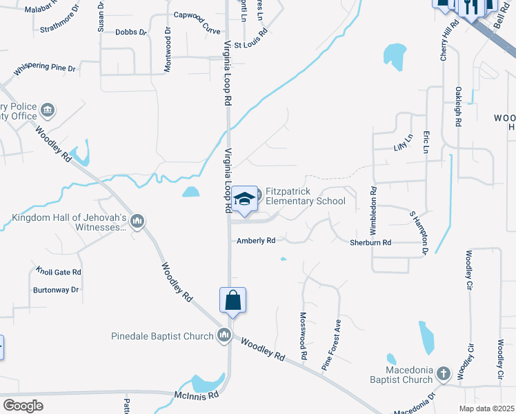 map of restaurants, bars, coffee shops, grocery stores, and more near 4055 Fitzpatrick Boulevard in Montgomery