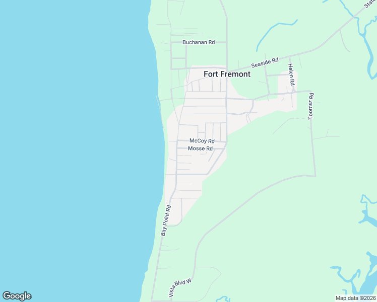 map of restaurants, bars, coffee shops, grocery stores, and more near 6 Moorer Road in Saint Helena Island