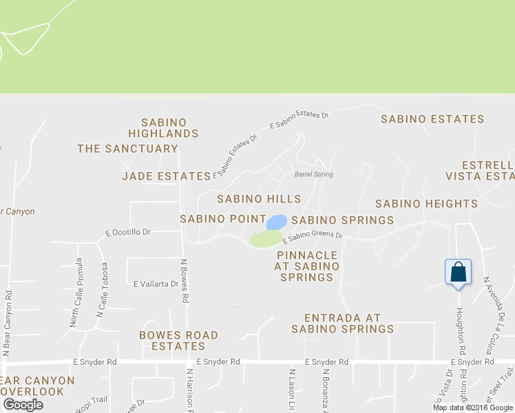 map of restaurants, bars, coffee shops, grocery stores, and more near 5250 N Spring View Dr in Tucson