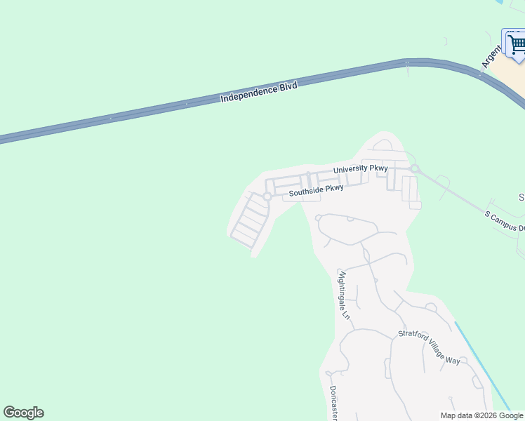 map of restaurants, bars, coffee shops, grocery stores, and more near 204 Student Union Street in Bluffton
