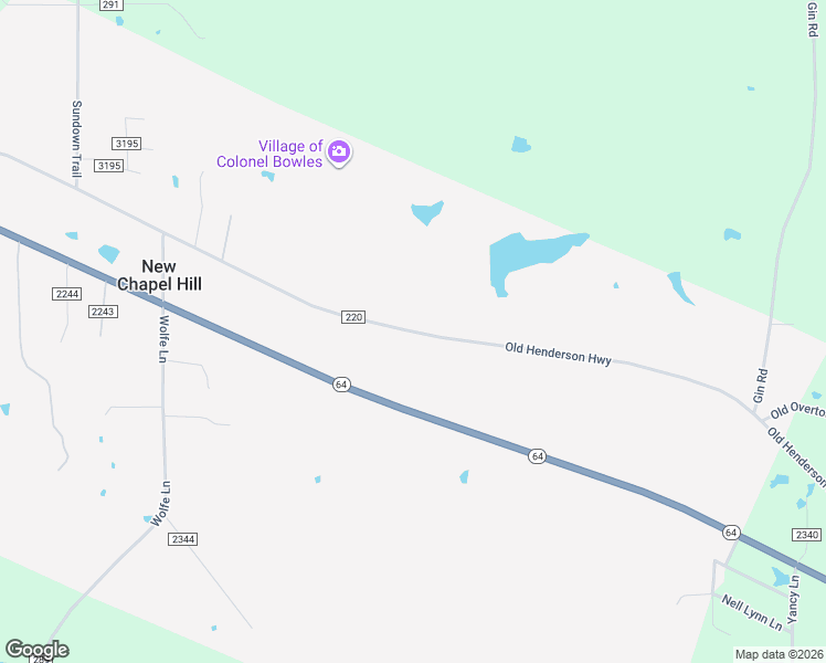 map of restaurants, bars, coffee shops, grocery stores, and more near County Road 220 in Smith County