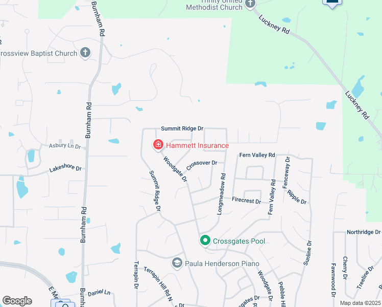 map of restaurants, bars, coffee shops, grocery stores, and more near 200 Huntview Drive in Brandon