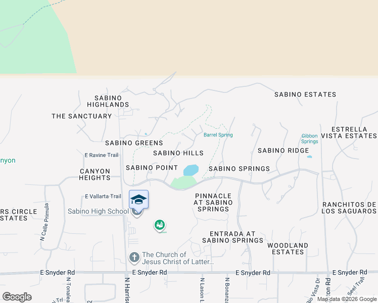 map of restaurants, bars, coffee shops, grocery stores, and more near 5305 Spring View Drive in Tucson