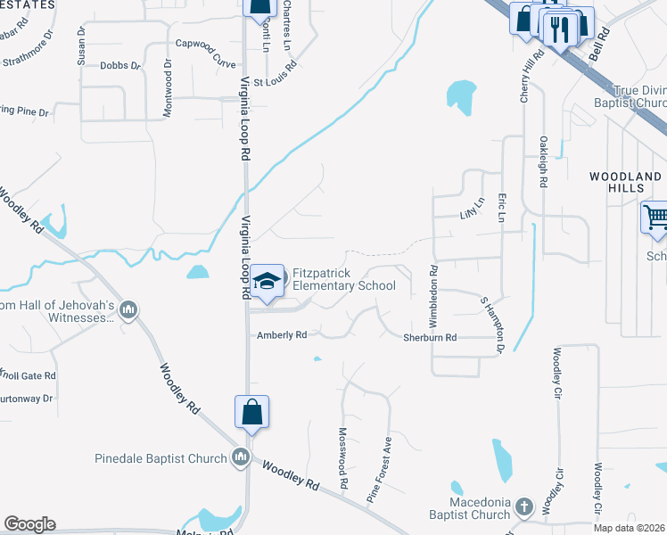 map of restaurants, bars, coffee shops, grocery stores, and more near 4137 Fitzpatrick Boulevard in Montgomery