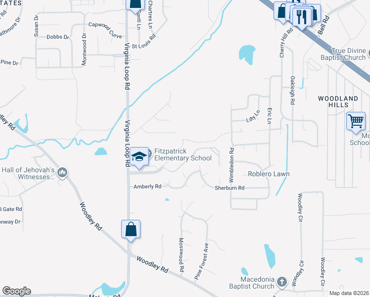 map of restaurants, bars, coffee shops, grocery stores, and more near 4110 Fitzpatrick Boulevard in Montgomery