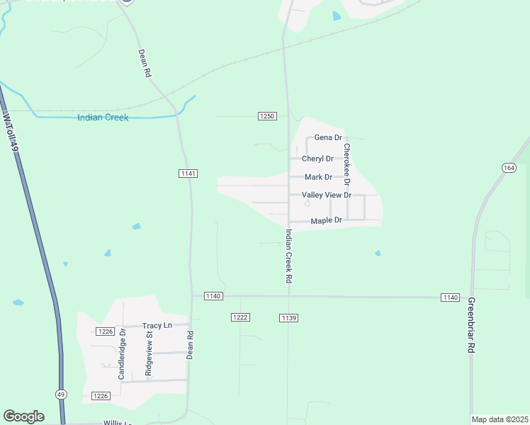 map of restaurants, bars, coffee shops, grocery stores, and more near 12224 County Road 1139 in Tyler
