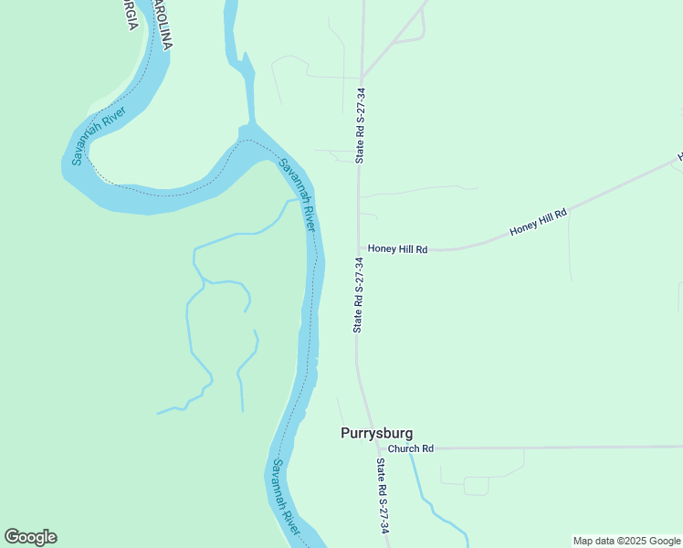 map of restaurants, bars, coffee shops, grocery stores, and more near 6793 Purrysburg Road in Hardeeville