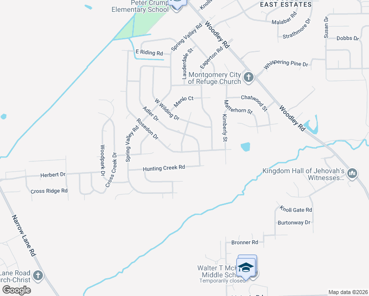 map of restaurants, bars, coffee shops, grocery stores, and more near 507 Rosedon Drive in Montgomery