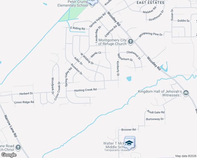 map of restaurants, bars, coffee shops, grocery stores, and more near 507 Rosedon Dr in Montgomery
