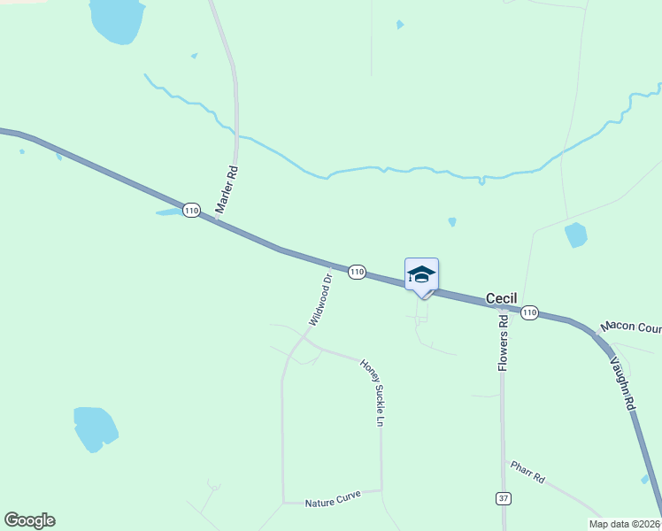 map of restaurants, bars, coffee shops, grocery stores, and more near 101 Wildwood Drive in Cecil