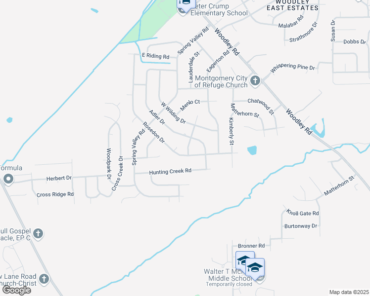 map of restaurants, bars, coffee shops, grocery stores, and more near 412 Garden Homes Circle in Montgomery