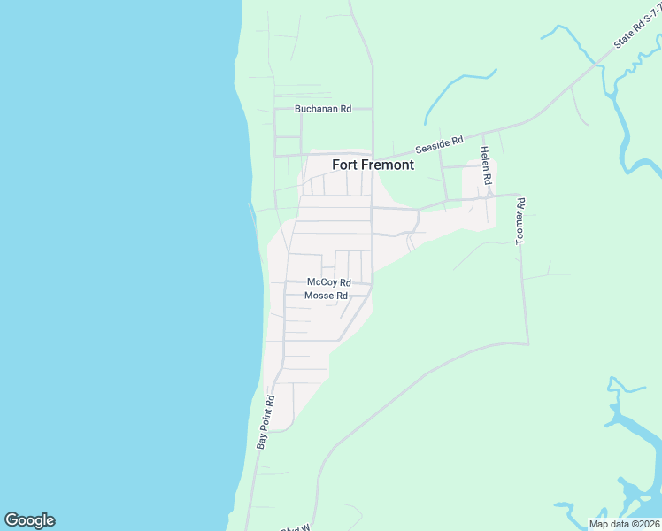 map of restaurants, bars, coffee shops, grocery stores, and more near 7 Evening Star Drive in Saint Helena Island