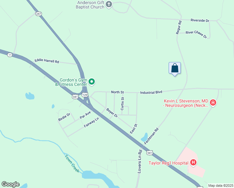 map of restaurants, bars, coffee shops, grocery stores, and more near 51 North Street in Hawkinsville