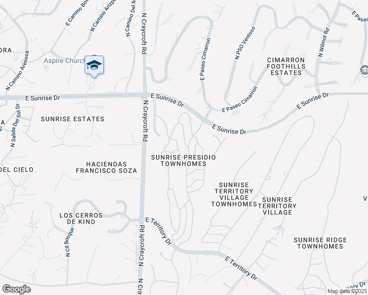 map of restaurants, bars, coffee shops, grocery stores, and more near 5420 North Pso Sonoyta in Tucson