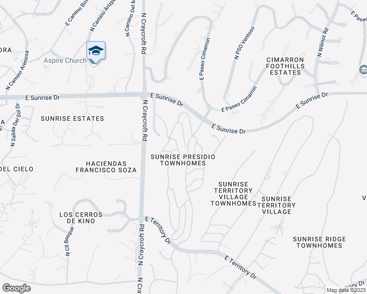 map of restaurants, bars, coffee shops, grocery stores, and more near 5420 North Pso Sonoyta in Tucson