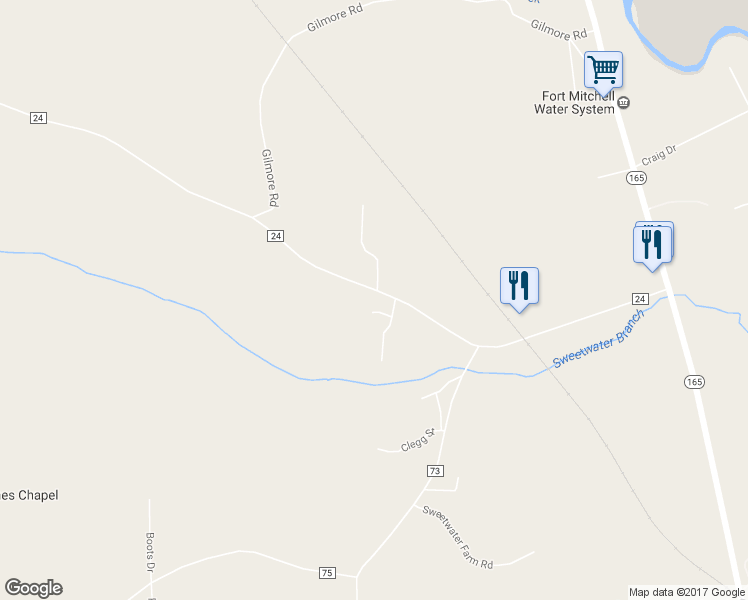 map of restaurants, bars, coffee shops, grocery stores, and more near 2 Horseshoe Road in Fort Mitchell