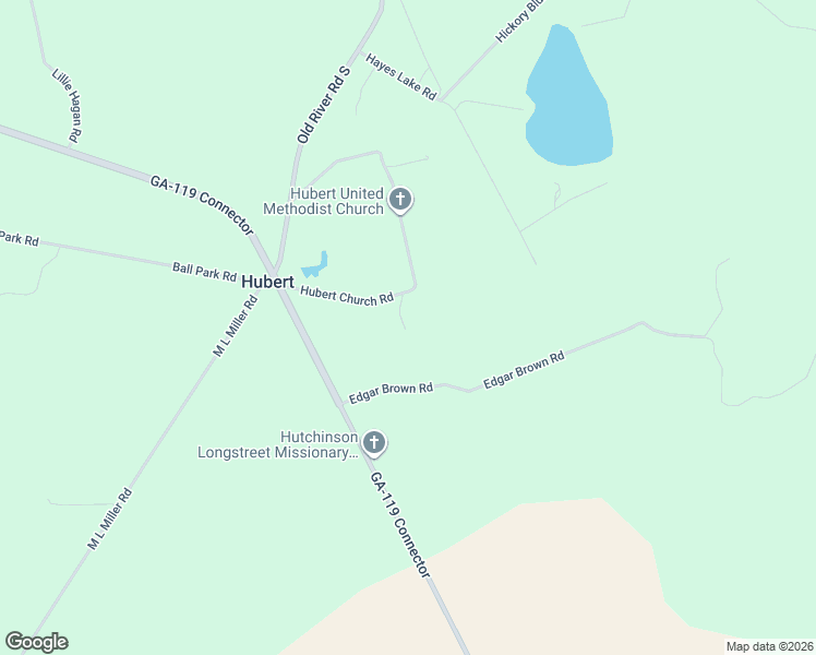 map of restaurants, bars, coffee shops, grocery stores, and more near 316 Hubert Church Road in Brooklet